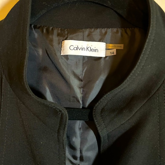 Calvin Klein Black Button Shift Dress with Cut out Waist Detail size 14 - Picture 7 of 9